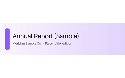 Report Cover Band template preview