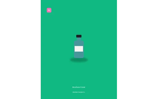 Brochure Cover visual template preview with fictional Meridian sample product