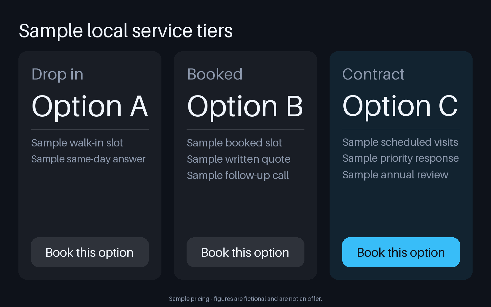 Local Service Tiers canonical preview