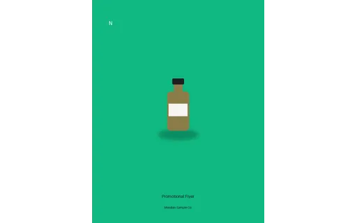 Promotional Flyer visual template preview with fictional Meridian sample product
