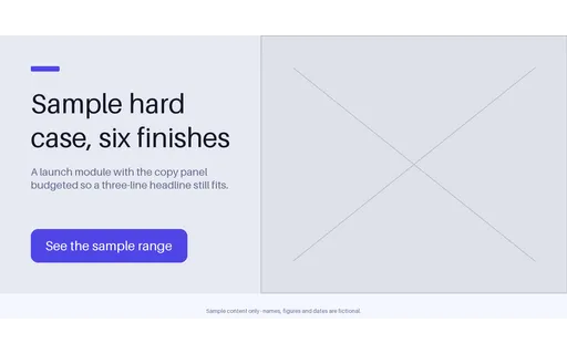 Case Launch Hero template preview