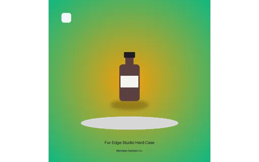 Fur-Edge Studio Hard Case visual template preview with fictional Meridian sample product