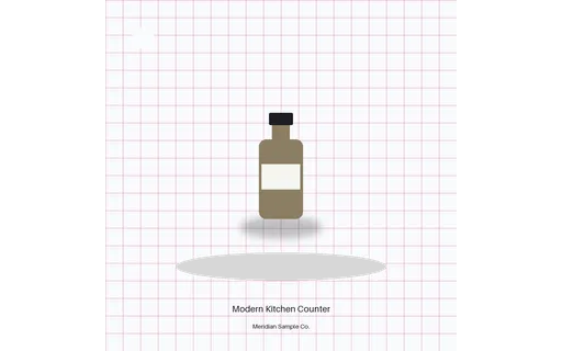 Modern Kitchen Counter visual template preview with fictional Meridian sample product