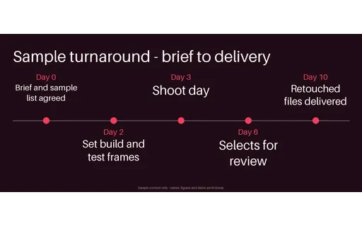 Shoot Turnaround Timeline template preview