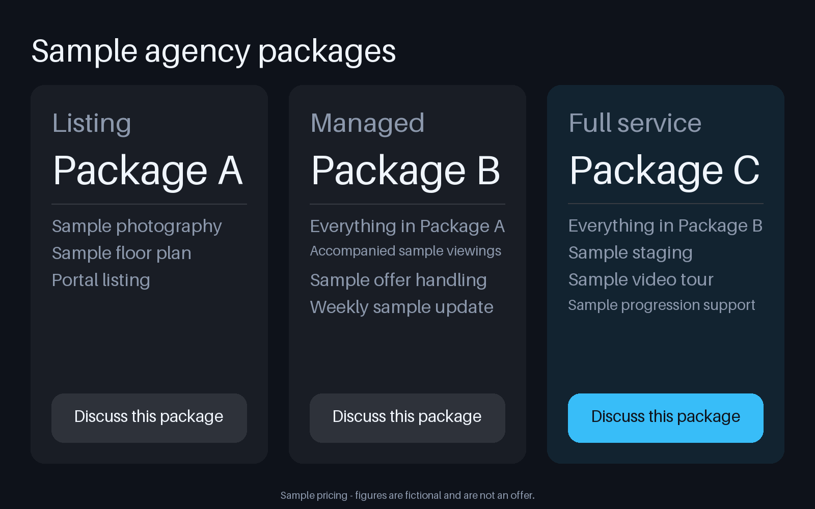 Agency Fee Tiers canonical preview