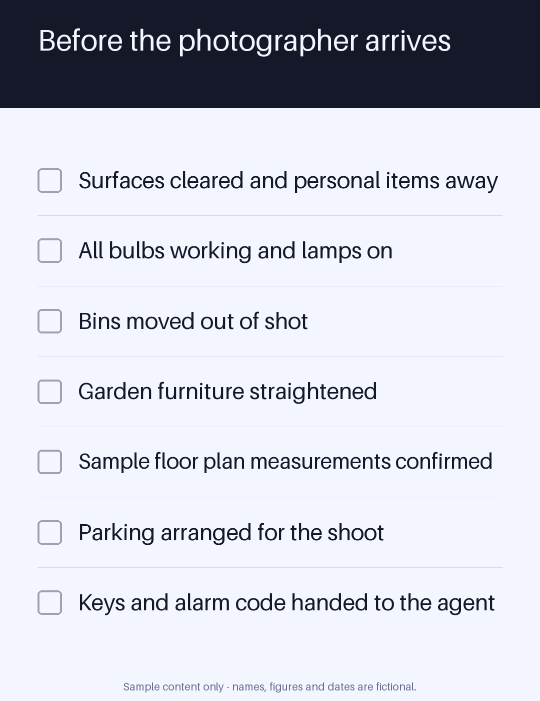 Listing Prep Checklist canonical preview