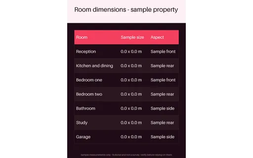Room Dimension Sheet template preview