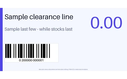 Clearance Shelf Strip template preview