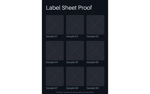 Label Sheet Proof Grid template preview