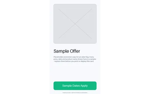 Aisle Promo Flag Card template preview