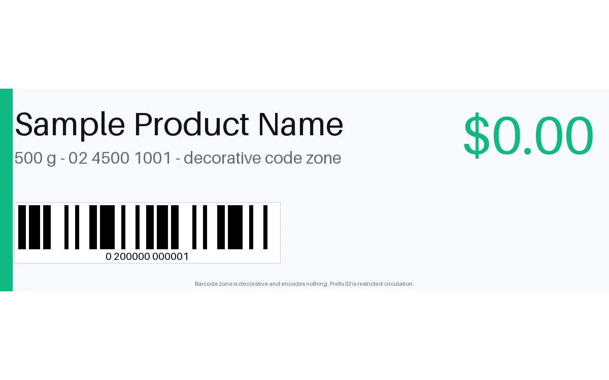 Shelf Edge Price Label detail preview