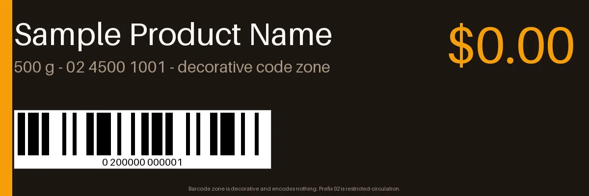 Shelf Edge Price Label variant 1
