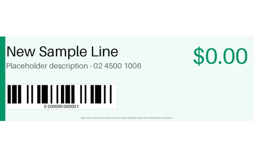 Shelf Talker Strip template preview