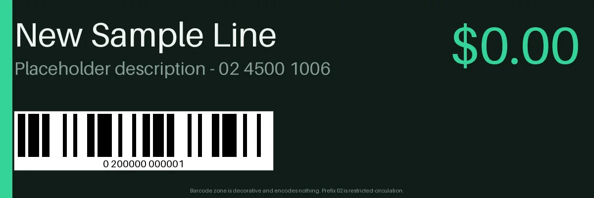 Shelf Talker Strip variant 1