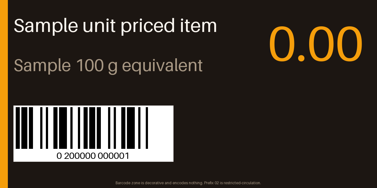 Unit Price Strip canonical preview