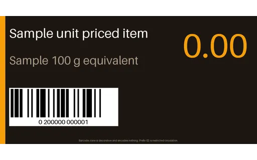 Unit Price Strip template preview