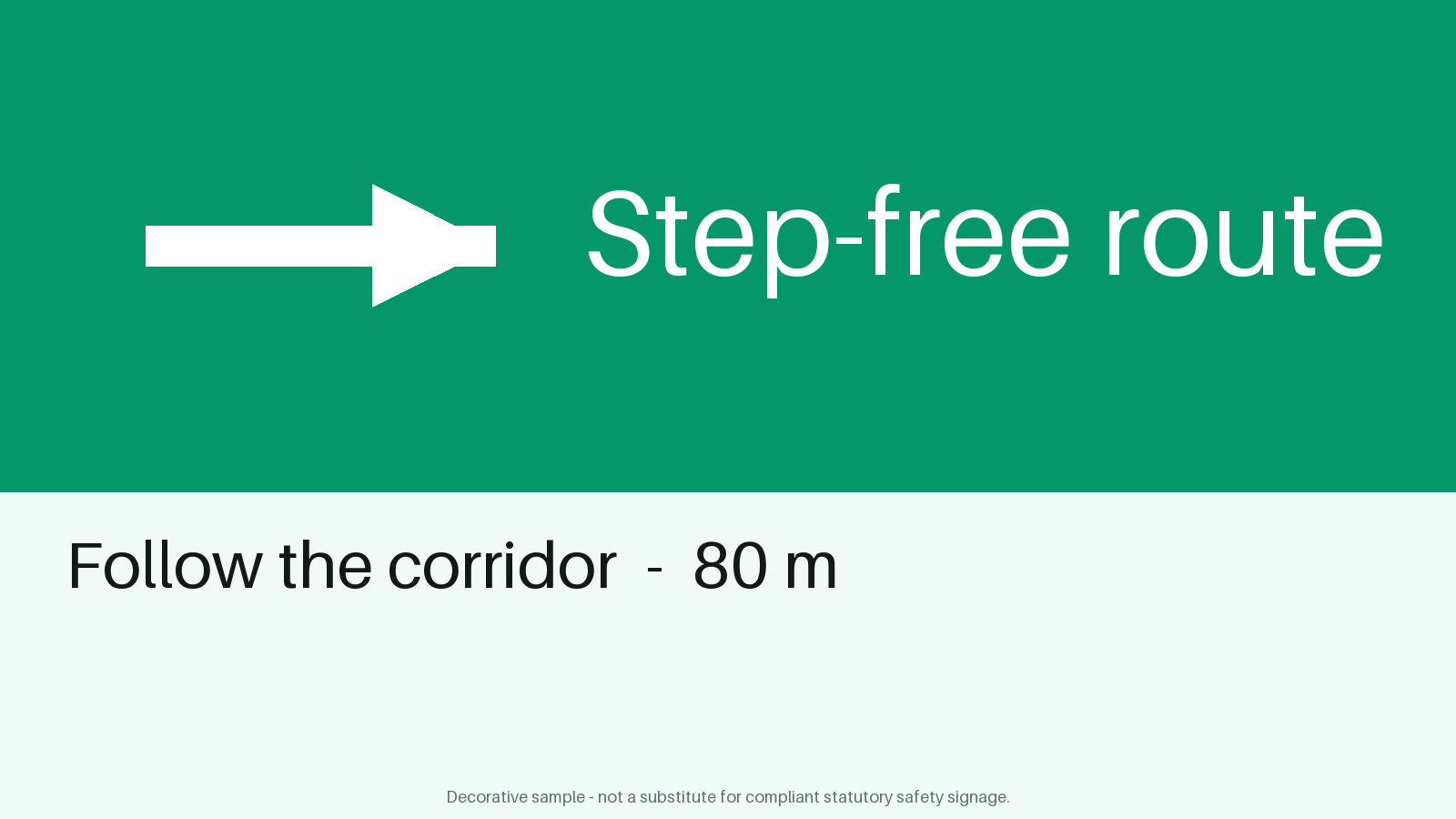 Accessible Route Sign canonical preview