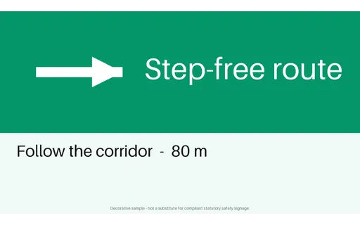 Accessible Route Sign template preview