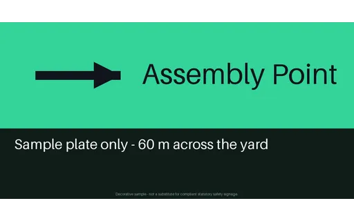 Assembly Point Plate Sample template preview