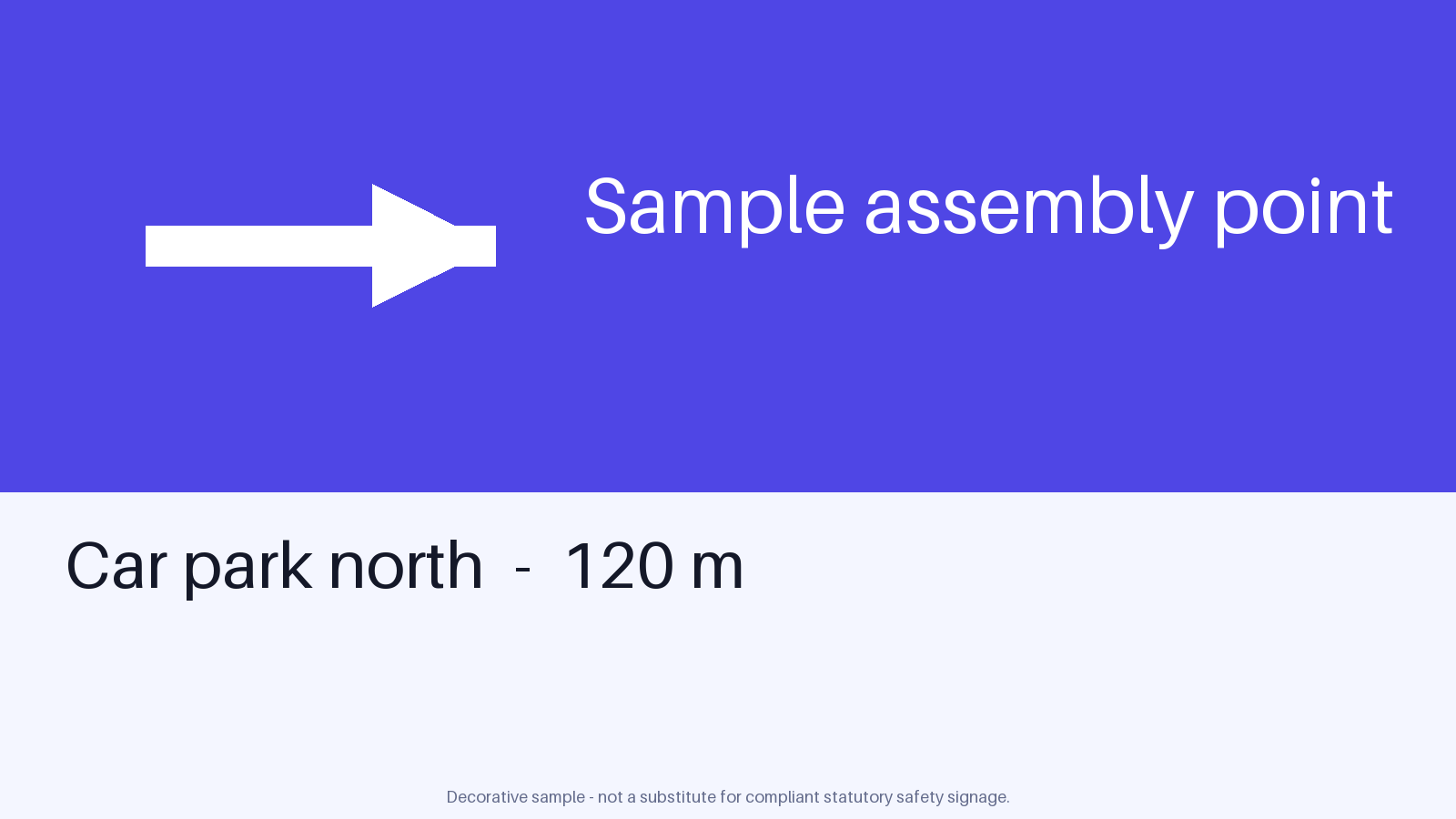 Assembly Point Sign canonical preview