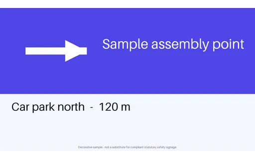 Assembly Point Sign template preview