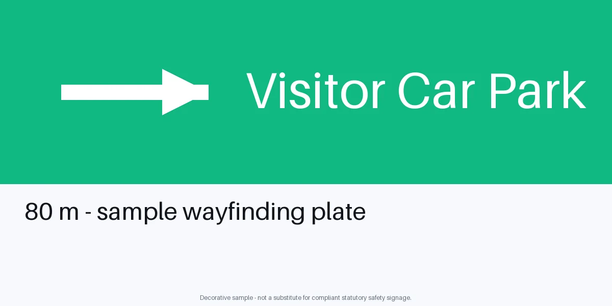 Car Park Direction Plate variant 1