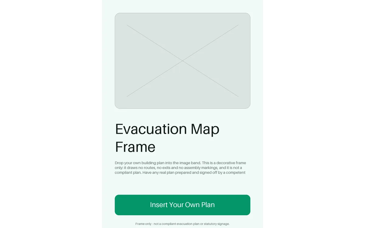 Evacuation Map Frame (Sample Only) detail preview