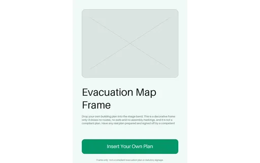 Evacuation Map Frame (Sample Only) template preview
