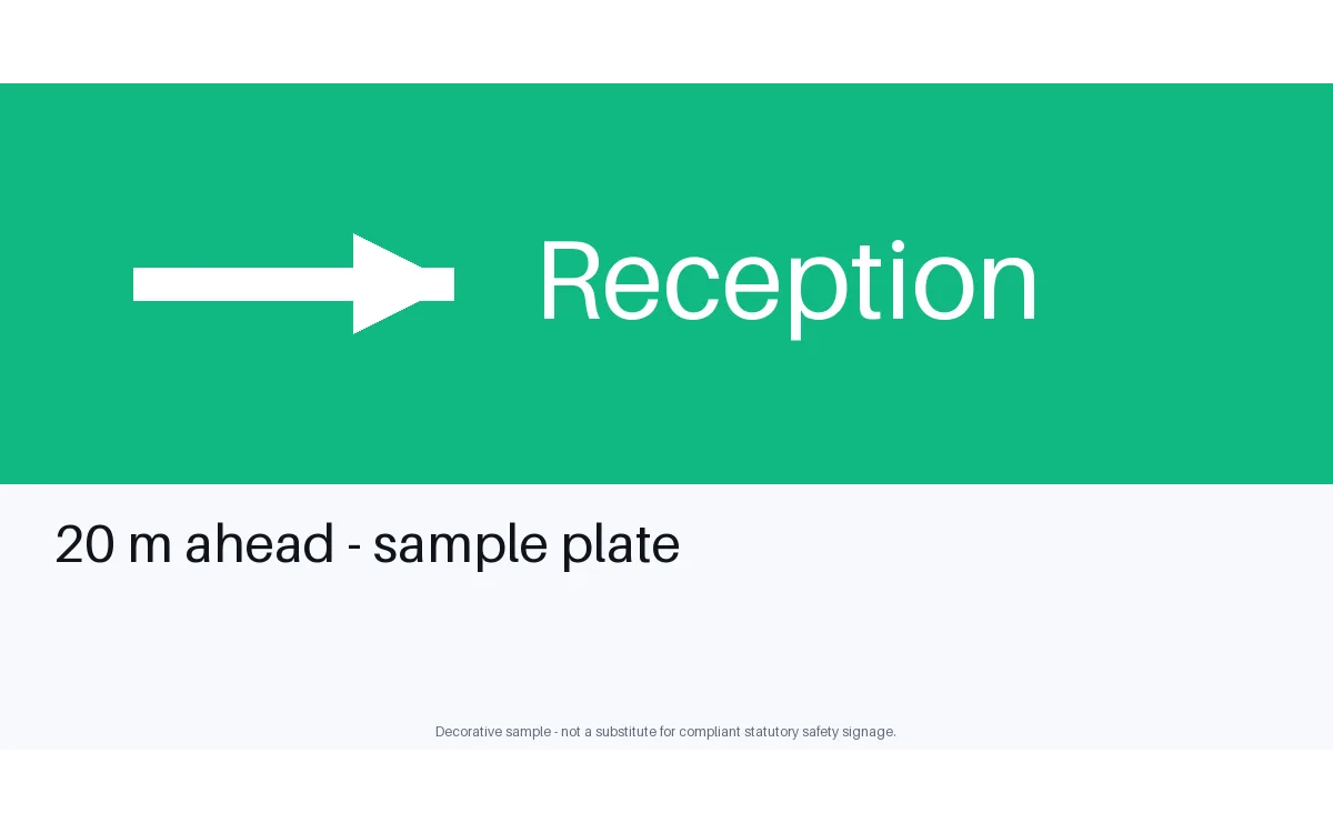 Reception Direction Plate detail preview