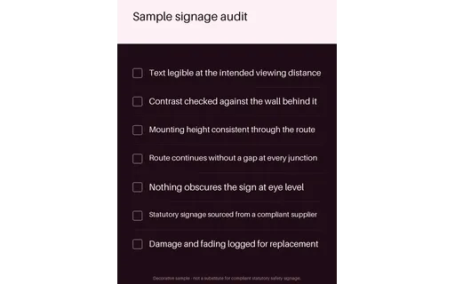 Signage Audit Checklist template preview