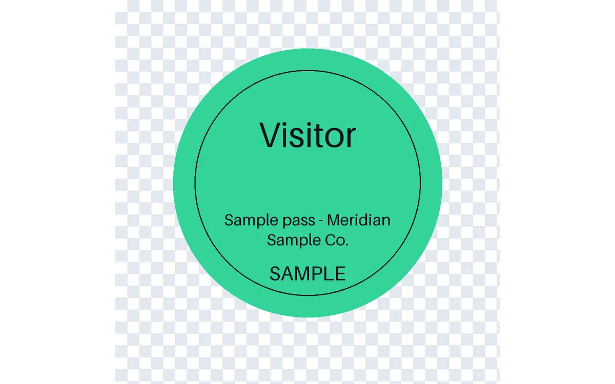 Visitor Pass Badge detail preview
