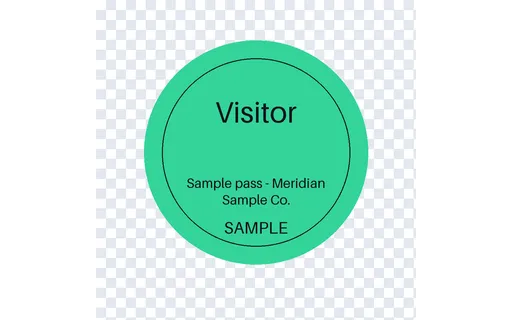 Visitor Pass Badge template preview