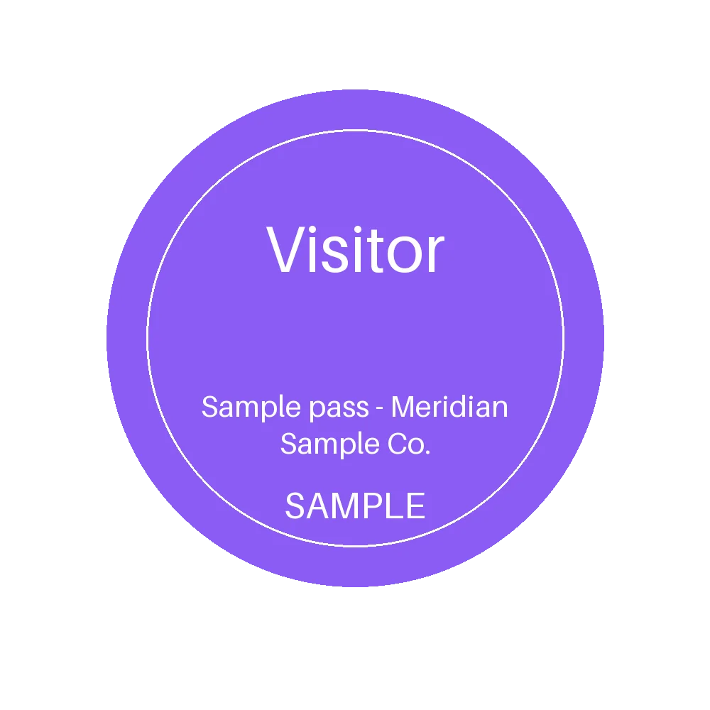 Visitor Pass Badge variant 1