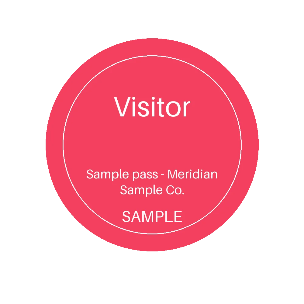 Visitor Pass Badge variant 2
