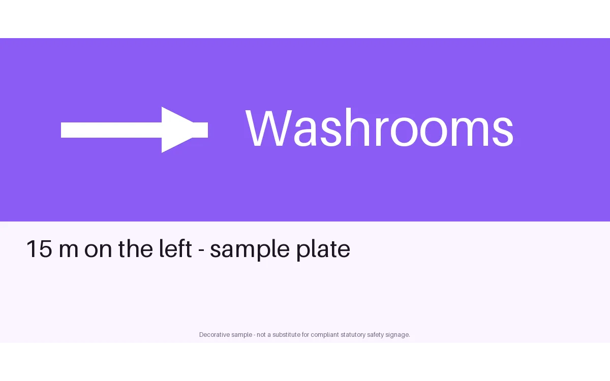 Washroom Direction Plate detail preview