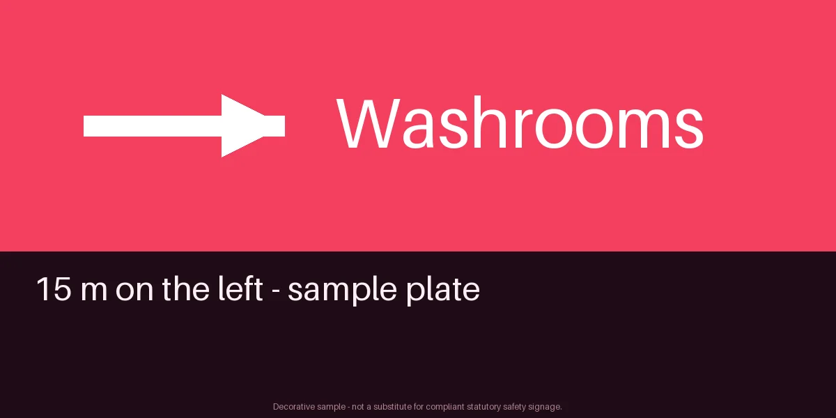 Washroom Direction Plate variant 1