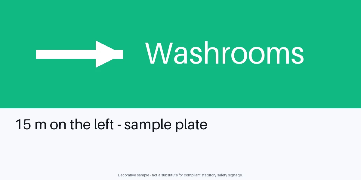 Washroom Direction Plate variant 2
