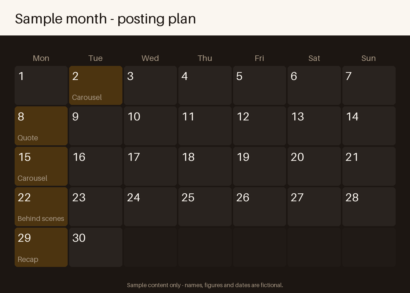 Carousel Plan Calendar canonical preview