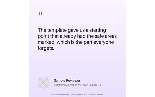 Community Quote Card template preview