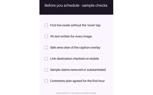 Post Copy Checklist template preview