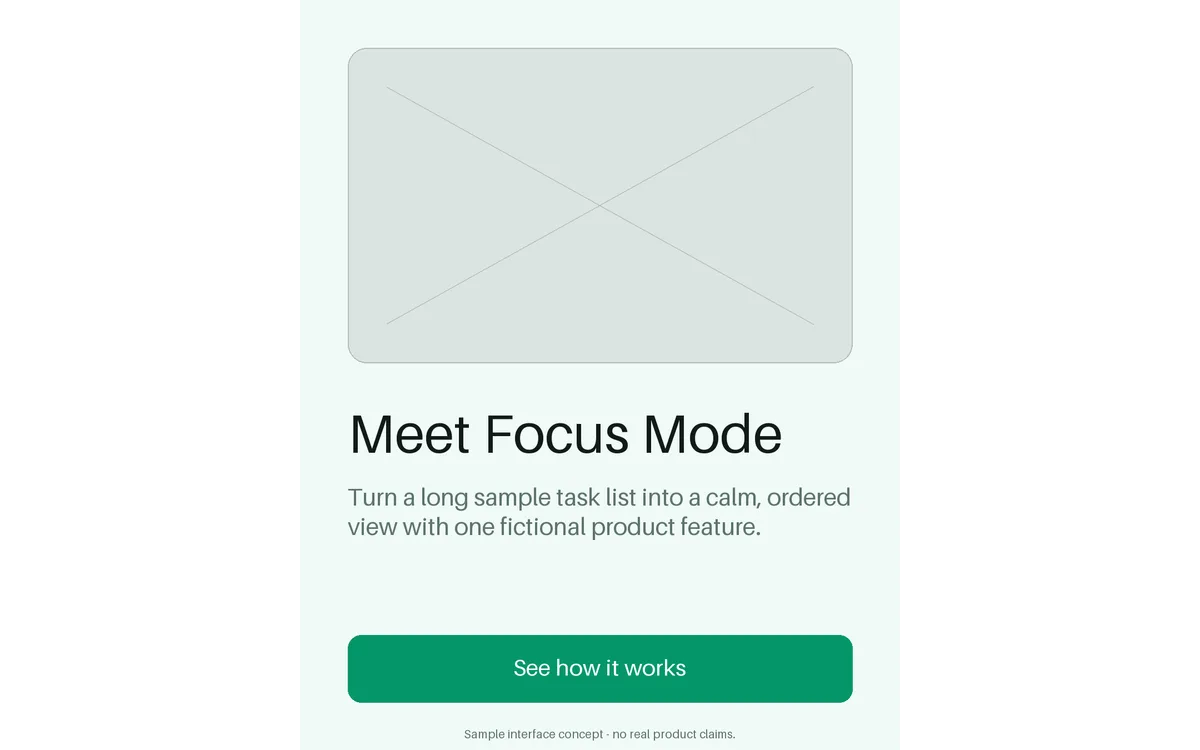 Feature Announcement Focus Mode detail preview