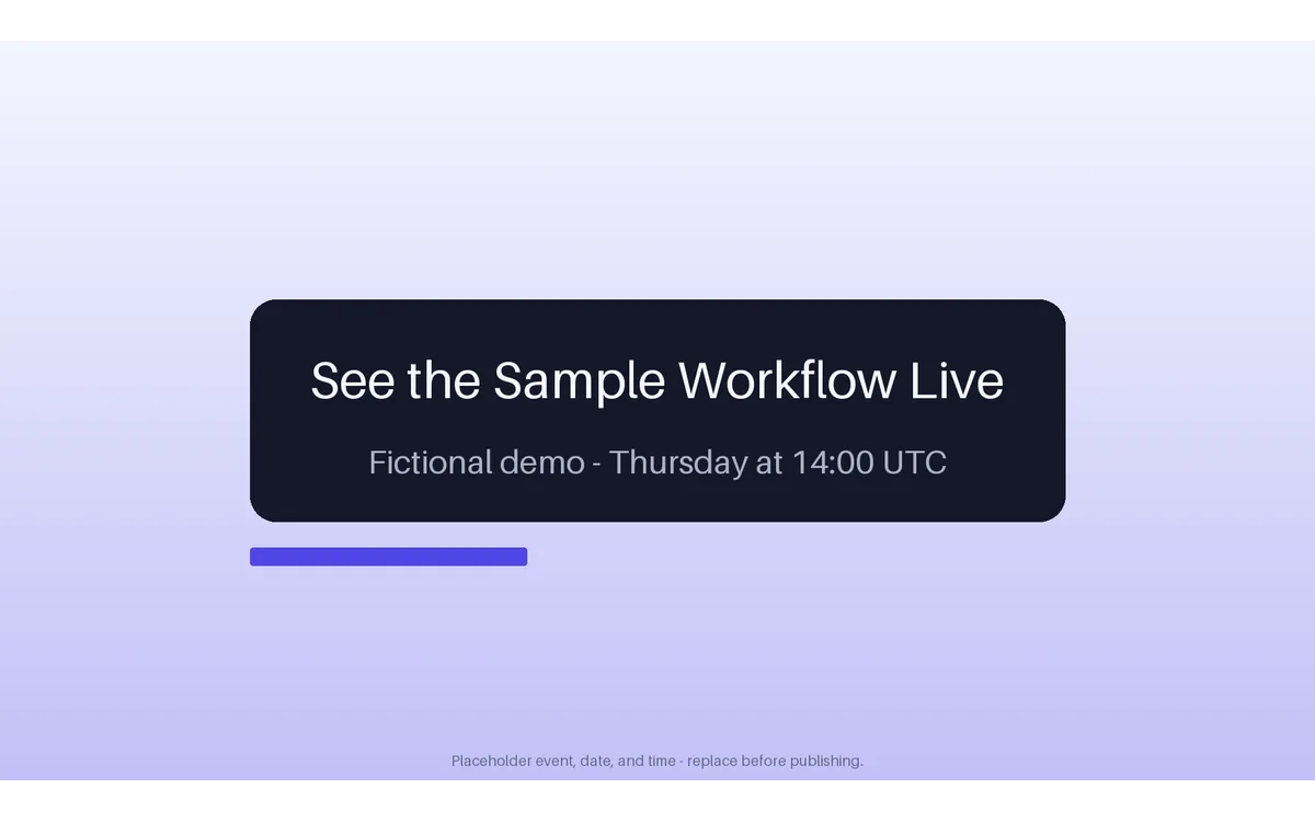Live Product Demo Promo detail preview