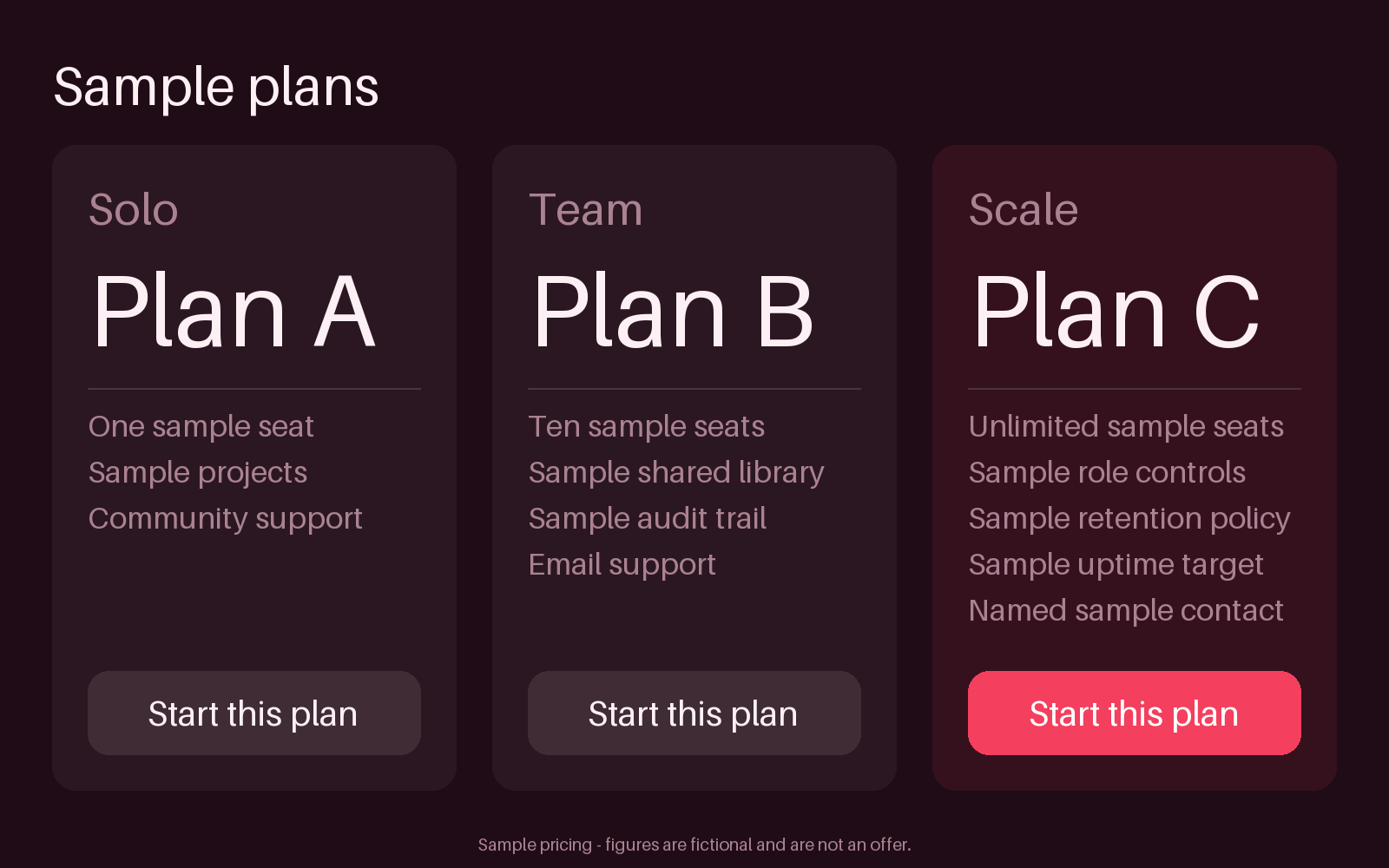Plan Comparison Tiers canonical preview
