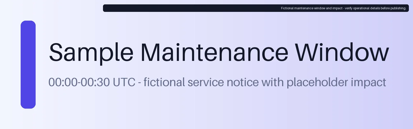 Scheduled Maintenance Notice variant 2