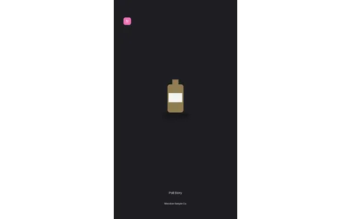 Poll Story visual template preview with fictional Meridian sample product