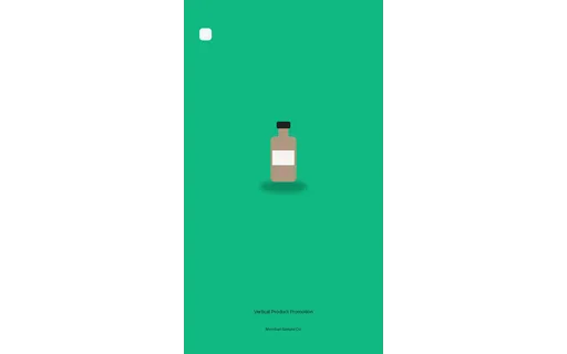 Vertical Product Promotion visual template preview with fictional Meridian sample product