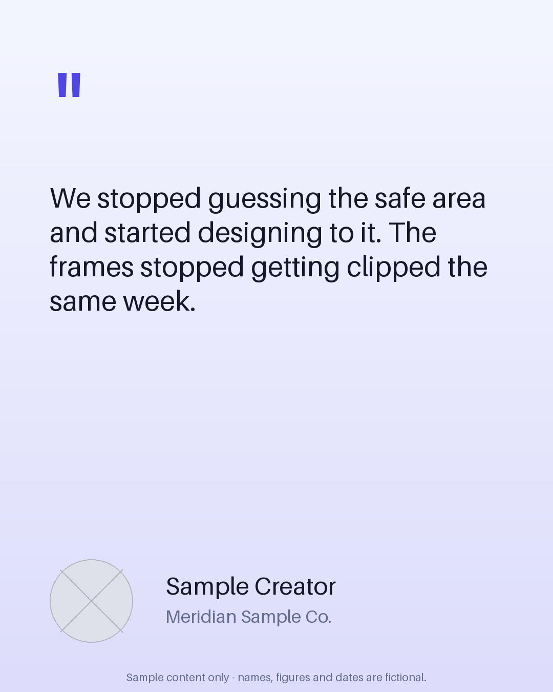 Vertical Quote Frame canonical preview