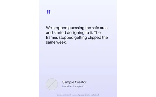 Vertical Quote Frame template preview