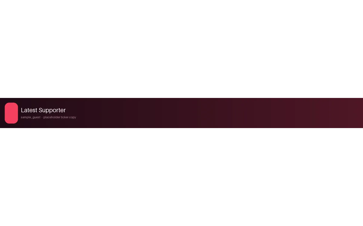 Alert Ticker Strip detail preview