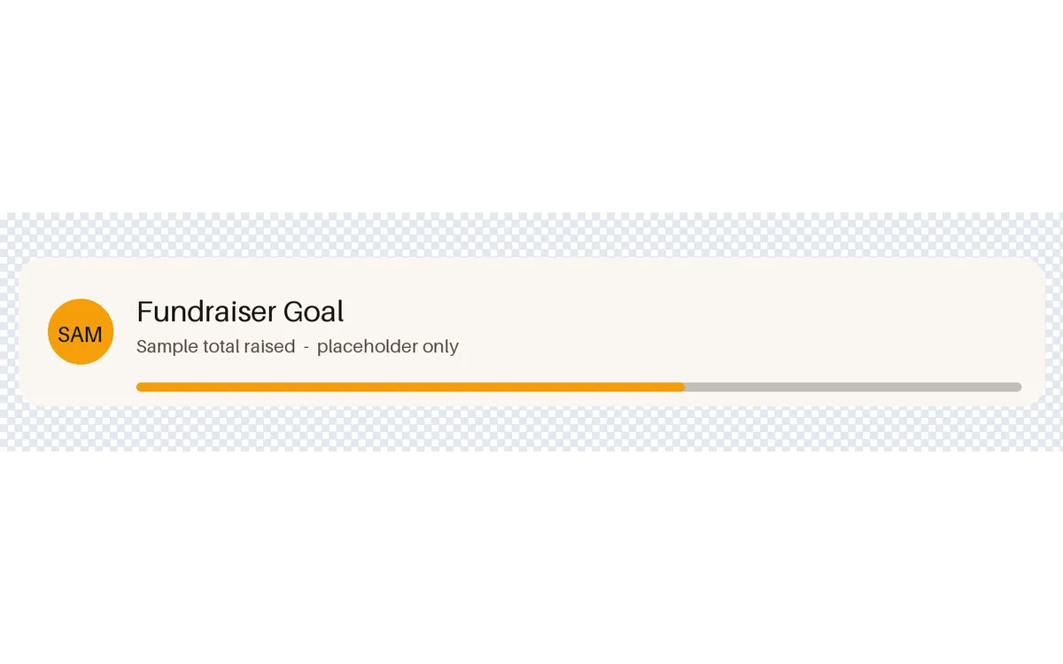Fundraiser Goal Bar detail preview